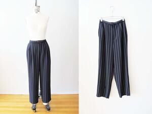 Vintage 2000s Y2K Womens Pinstripe Trouser Pants S M